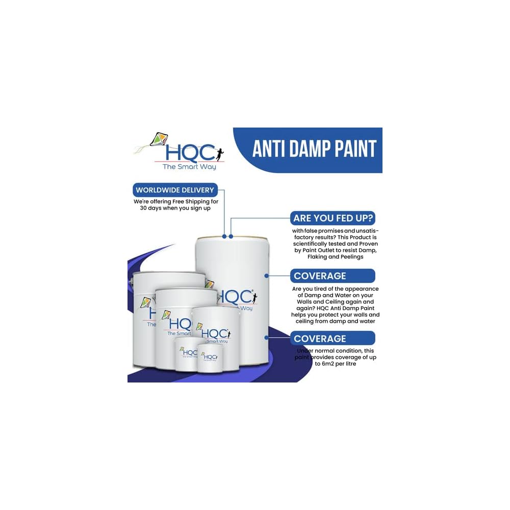 Buy HQC Anti Damp Paint Stain Block Damp Seal Paint Matt Waterproof Sealant Damp Proof