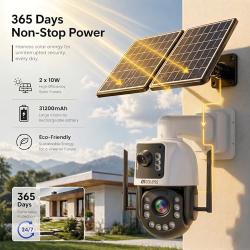 Image of V65H 4G Solar PTZ Camera 2MP Dual Lens with 20X Optical Zoom | AI Human Detection | Auto Tracking | 2-Way Audio | Night Vision | 100m Range | Waterproof Outdoor CCTV Camera with Solar Panel & Battery
