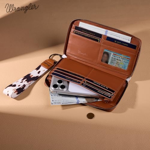 Image of X Wrangler Wristlet Western Wallet Boho Aztec Credit Card Holder for Women