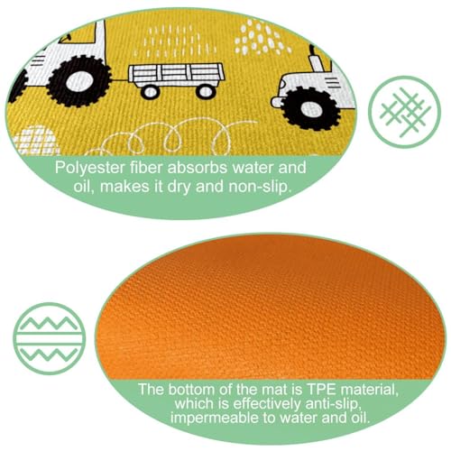 Tapis de cuisine lavable lot de 2 absorbant et antidérapant