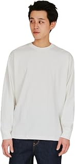 Hanes Tシャツ 長袖綿100% 丸胴仕様 タグレス仕様 1P T-SHIRTS SHIRO クルーネックロングスリーブTシャツ アンダーウェア HM4-A201-010-XXLメンズ