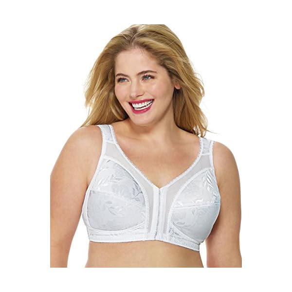 Playtex-Womens-18-Hour-Front-Close-Wirefree-Bra-w-Flex-Back-US4695 Playtex Women's 18 Hour Supportive Flexible Back Front Close Wireless Bra US4695