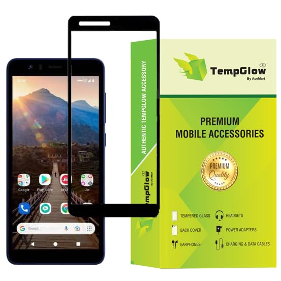 TempGlow® Screen Protector for Jio Next (Black) Tempered Glass Edge-to-Edge 6D Screen Guard With Installation Kit (B0BHZTB9C1) Amazon Price History, Amazon Price Tracker