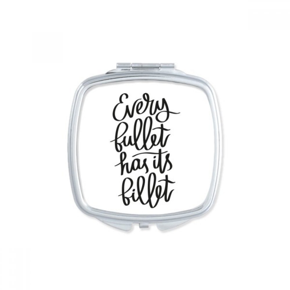Miroir de poche compact et portable citation maquillage mignon