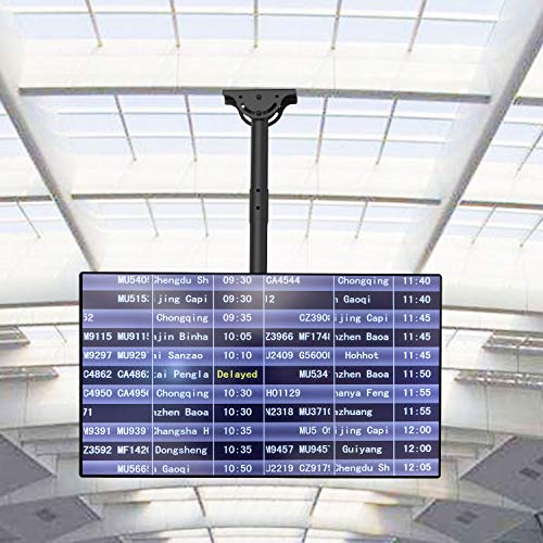 WALI TV Ceiling Mount Adjustable Bracket Fits Most LED, LCD, OLED and Plasma Flat Screen Display 23 to 43 Inch, up to 110 Lbs, Mounting Holes 200x200mm (CM2343), Black