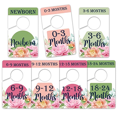 Image of Hanger Dividers-Baby Closet Size Dividers - Baby Closet Dividers, Baby Clothing Size Age Dividers -Baby Closet Organizer For Nursery Organization, Newborn Essentials, Nursery Closet Dividers.