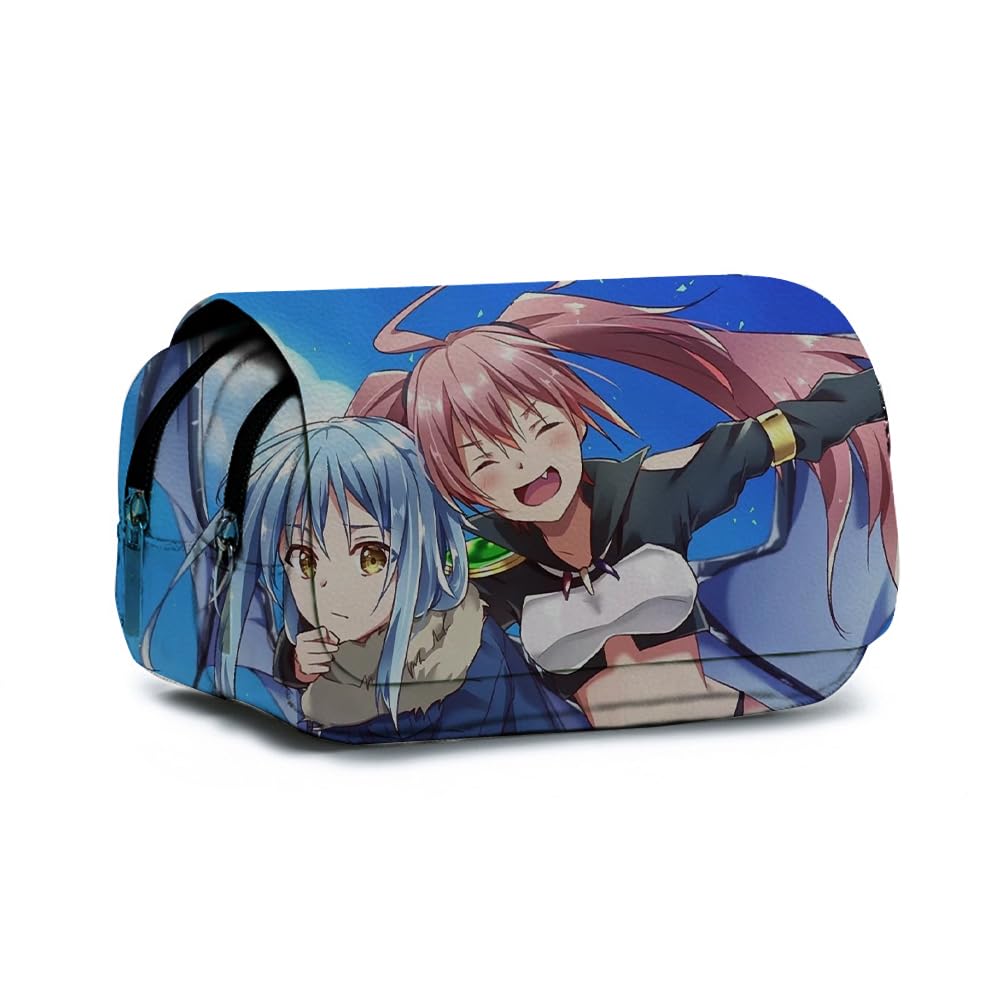 Xinchangda that Time I Got Reincarnated as a Slime Pencil Case Rimuru Tempest Anime 3D Printed Double Zipper Stationery Case Cartoon Pen Bag for Boys and Girls