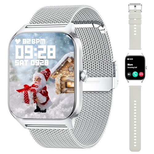 Popglory Reloj Inteligente Mujer Hombre, Llamada Bluetooth, 100+ Deportes Smartwatch Recibir Whatsapp, Presión Arterial/Ritmo Cardíaco/Sueño/Estrés/SpO2, AI Relojes Deportivos, Regalo iOS Android Popglory Reloj Inteligente Mujer Hombre, Llamada Bluetooth, 100+ Deportes Smartwatch Recibir Whatsapp, Presión Arterial/Ritmo Cardíaco/Sueño/Estrés/SpO2, AI Relojes Deportivos, Regalo iOS Android