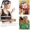 Sunolkie Bandeau Cheveux Femme, Headband Cheveux Femme Elastique Bandeau Large Flower Headwear Yoga Hair Bands Accessoire Cheveux 6 Pcs (Combinaison B, Taille unique) #2