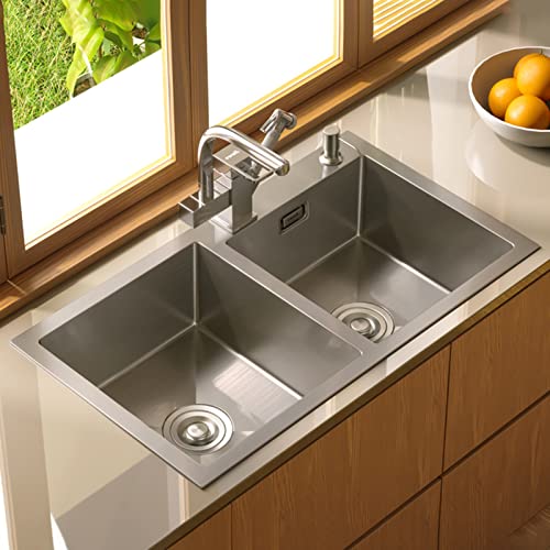 Évier de camping-car et bar en inox 304 double cuve pour espaces optimisés