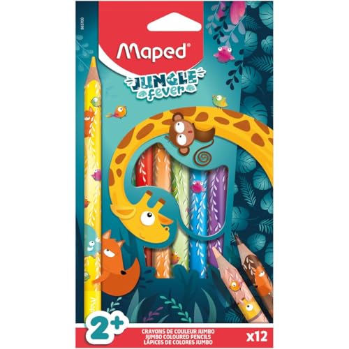 Lápices de colores Maped para bebés y niños 12 pzas miniatura 1