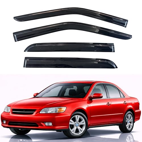 Image of KPY Rain Guards Fit for 1998-2002 Honda Accord, Out-Channel Window Visors Vent Wind Deflectors 4PC, Car Accessories for 98-02 Accord (Sedan Only)