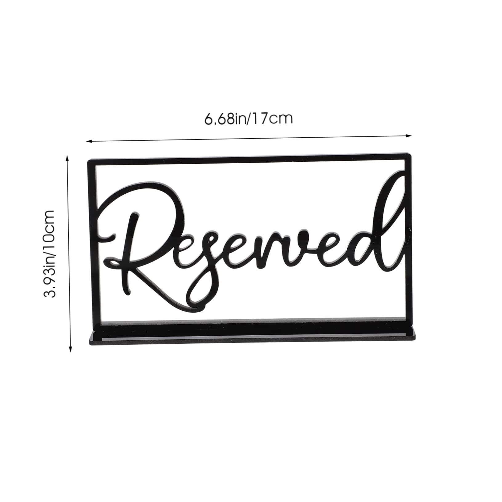 SOLUSTRE 2Pcs Acrylic Reserved Signs for Party Restaurant Elegant Reserved Table Cards for Seats Assignment for Weddings Events and Businesses Design
