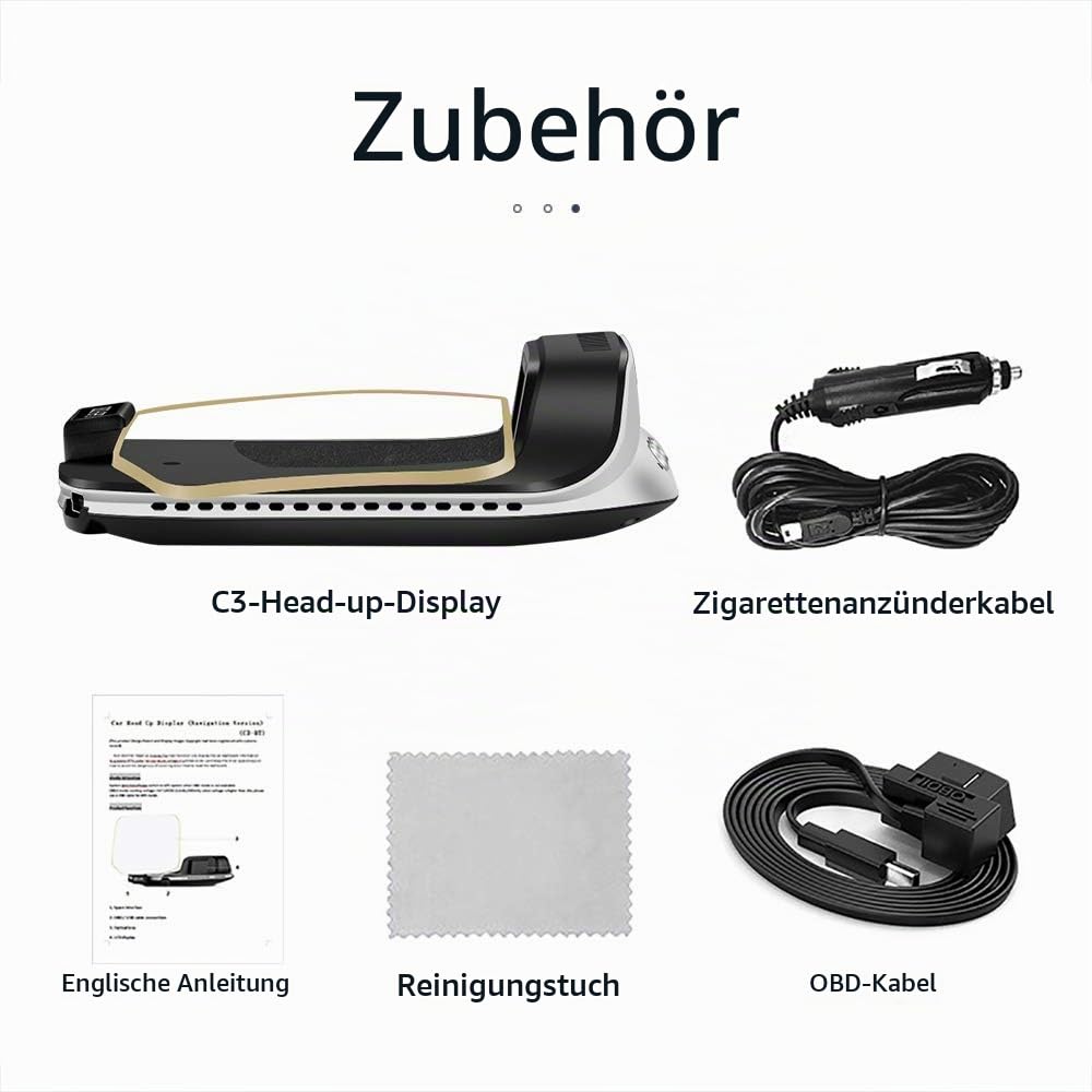 Dual System Auto HUD C3 OBD & GPS Auto Head Up Display Digital Tachometer Multifunktions In-Car Dashboard mit mehreren Alarmfunktionen