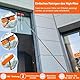 Kottwca 4,5M Fensterwischer - 2 - in - 1 Professioneller Fensterreiniger Set mit Teleskopstange - Ideal für Innen & Außen, Hochfenster, Wand, Auto - Mit Gummiwischer und Mikrofasertuch, Orange