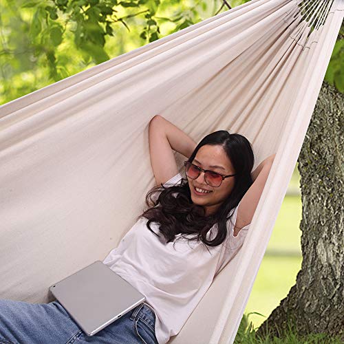 ONCLOUD Extra Long and Wide Double Hammock for Travel Camping Backyard, Porch, Outdoor or Indoor Use, Carrying Pouch Included - Image 5