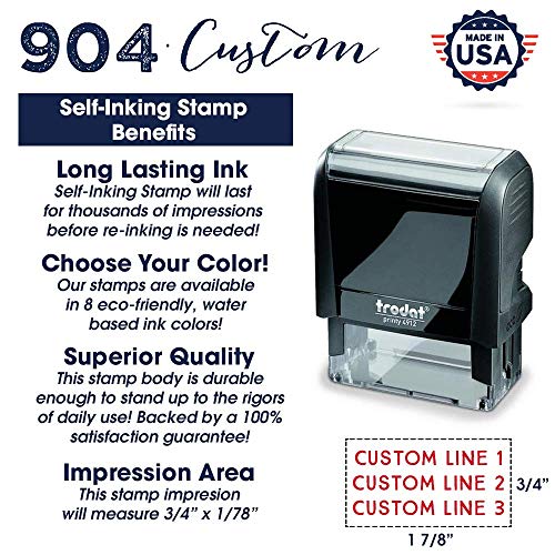 Custom Signature Stamp, Upload Your Own Signature Self-Inking Stamp (Blue) #TOP2