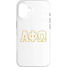 Licensed Alpha Phi Omega Outlined Lettered Gold Case for iPhone 16