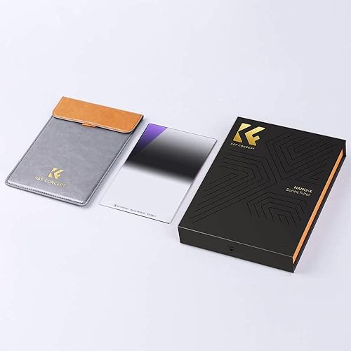 Miniatura 8 de K&F CONCEPT Filtro de densidad neutra graduada GND8 (3 topes) de 3.937 x 5.906 in con 28 recubrimientos multicapa compatible con soporte Cokin Z