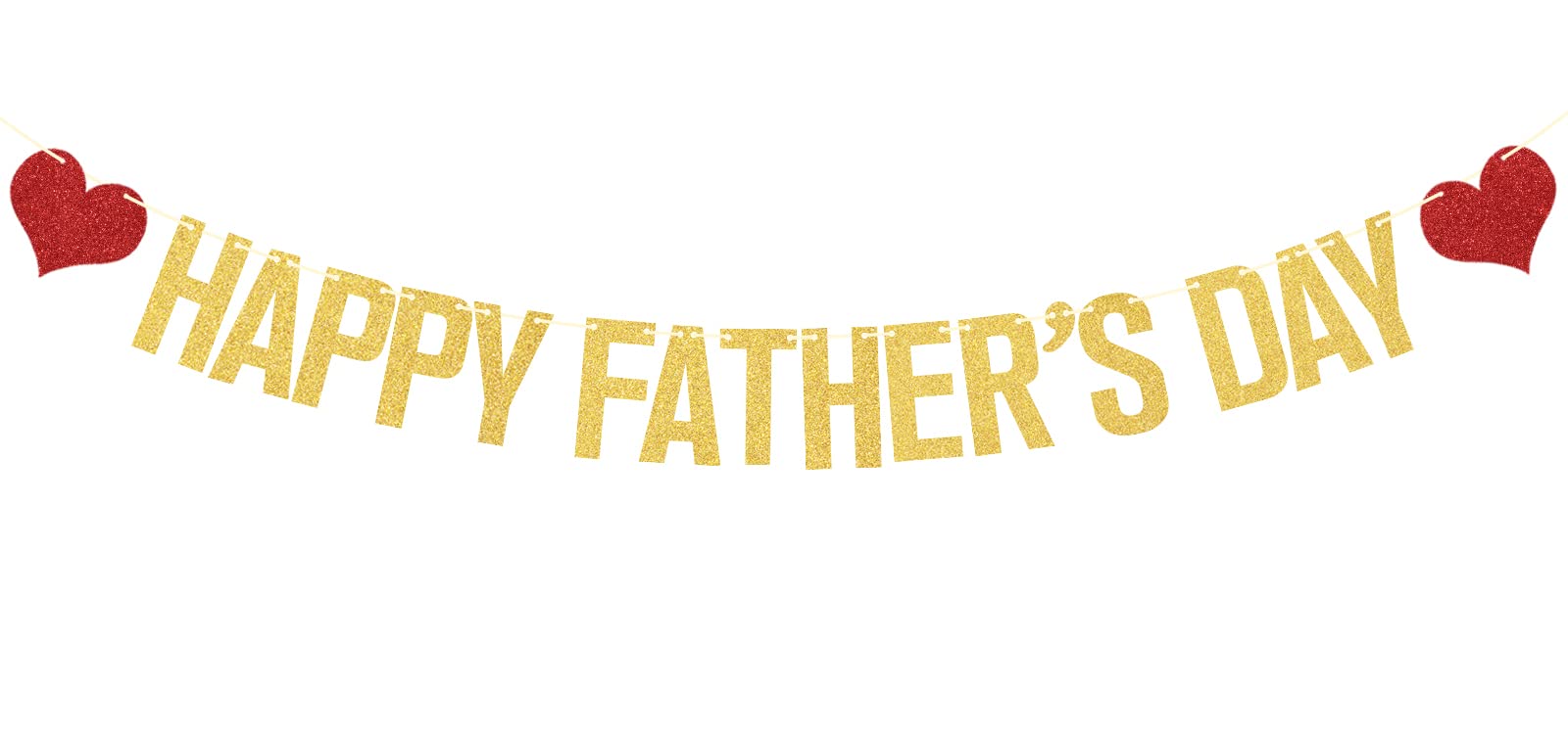 Happy Father's Day Banner Gold Glitter, Father's Day Party Decorations, Best Dad Ever Decor, Happy Fathers Day Birthday Decorations