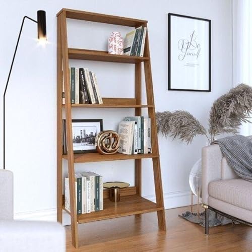 Estante para Livros Escada 4 Prateleiras Tok Yescasa Noce MIlano