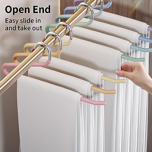 Slmt Pants Hangers For Women And Men, 28 Pack Jean Hangers For Closet, Open Ended Trouser Hangers, Rubber Coated Hangers Non Slip, Metal Clothes Hangers For Pants thumb #1