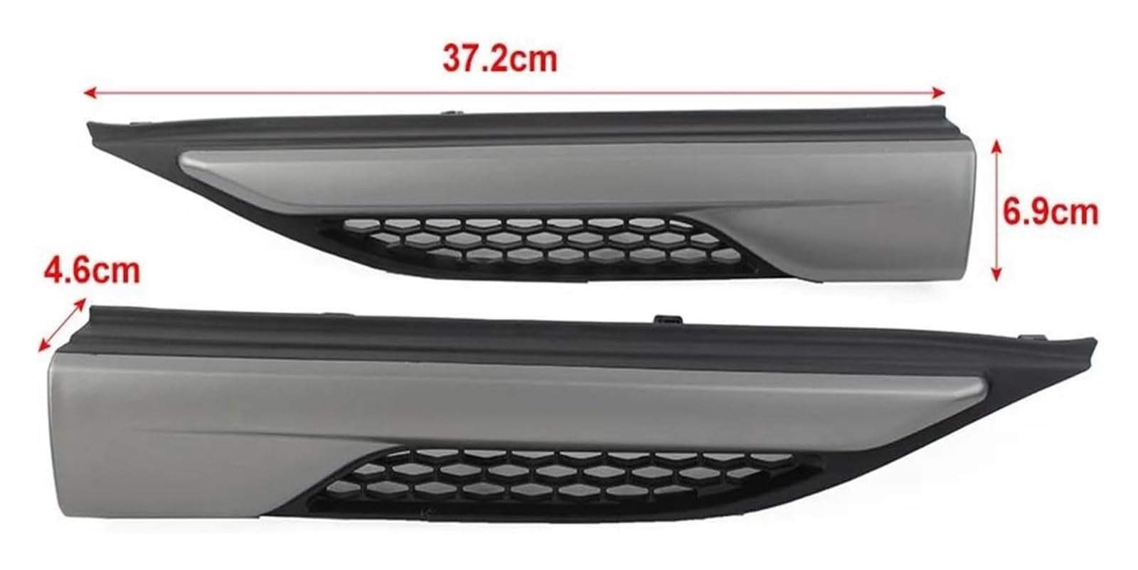 Griglia anteriore per auto Griglia paraurti anteriore per Land per Rover,per Range,per Evoque 2012-2019,2 pezzi,grigia,per griglia parafango auto