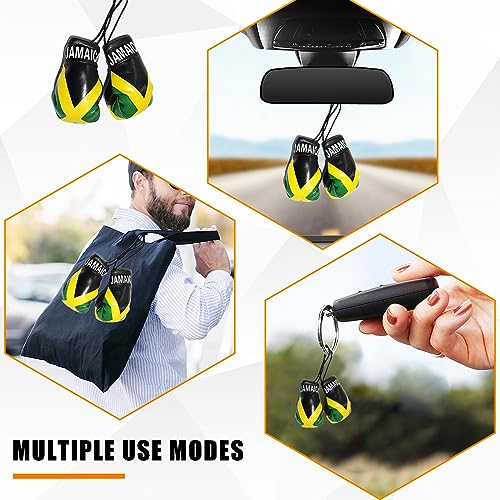 Image of Kewucn 1 Pair Mini Boxing Gloves for Car Mirror, Miniature Punching Gloves Christmas Ornament, Hanging Decoration or Souvenir Display for Home & Car Use, Universal Auto Accessories
