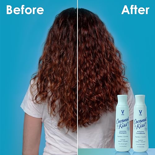 Image of V&Co. Moisturizing Shampoo 12 Oz. - Sulfate Free, Color Safe, and Gentle Formula with Peptide Technology Boosting Hydration for Dry, and Color Treated Hair