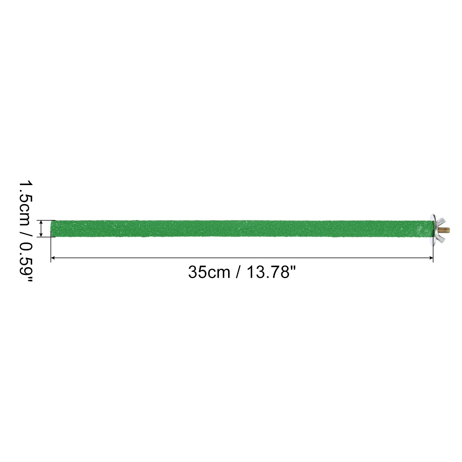 PATIKIL 0.6x13.8 Inch Bird Cage Perch, Parrot Stand Paw Grinding Stick Bird for Parakeet Cockatiel Cage Accessory Green - Image 2