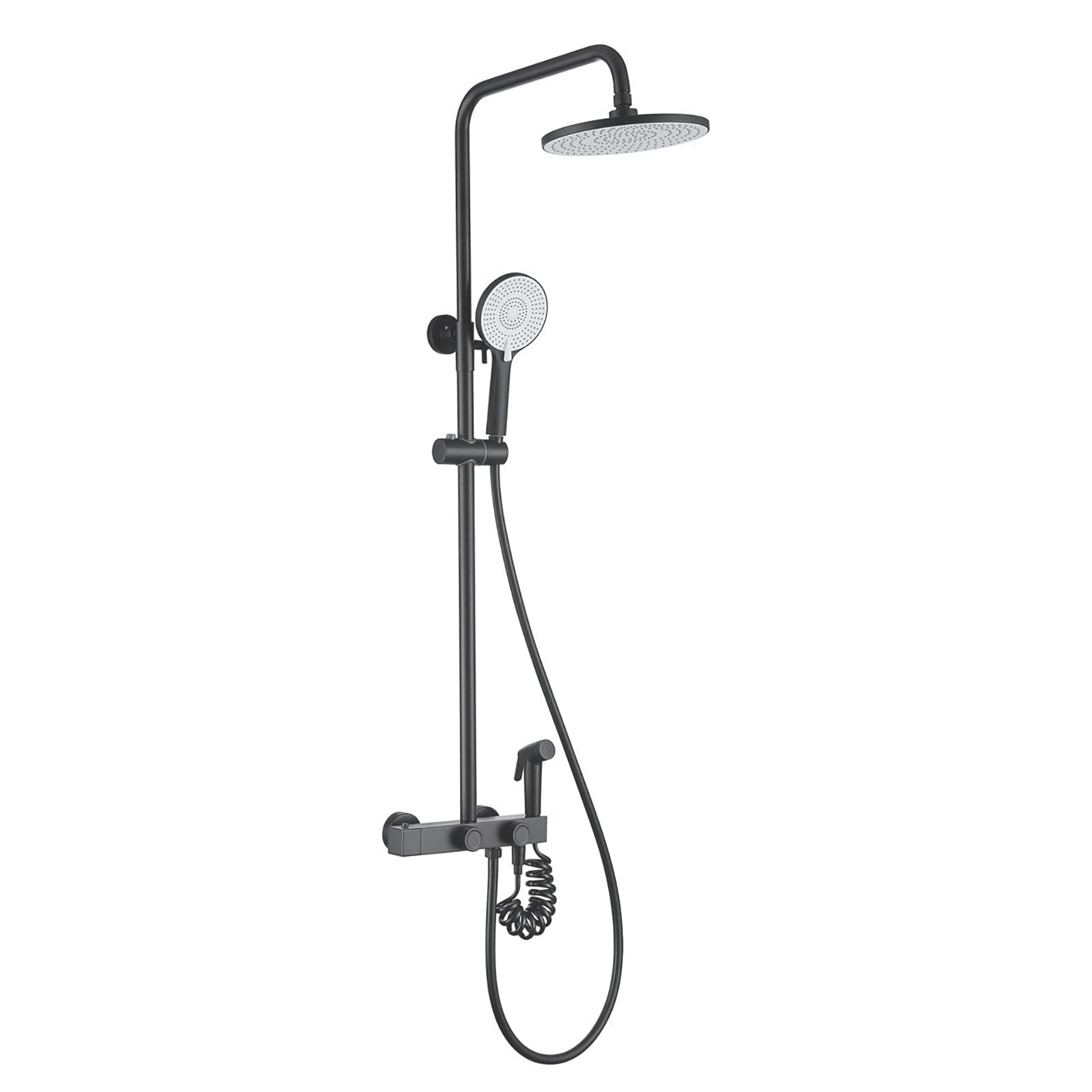 Système de douche thermostatique mural en finition haut de gamme