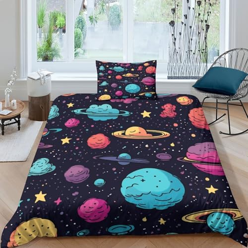 Housse de couette microfibre avec fermeture éclair pour lit simple 135x200