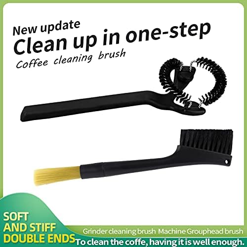 Miniatura 2 de Juego de cepillos de arco de doble punta de 2.008 in, ideal para limpieza de máquinas de café y café expreso, herramientas de barista