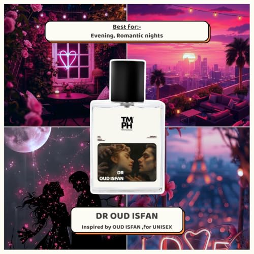 Image of TMPerfumehouse DR Oud Isfan EDP for Men & Women | Oud, Floral & Long Lasting Perfume Spray | Warmspicy, Rose & Woody Fragrance | Luxury Gift for Him & Her | TMPH | 50ml