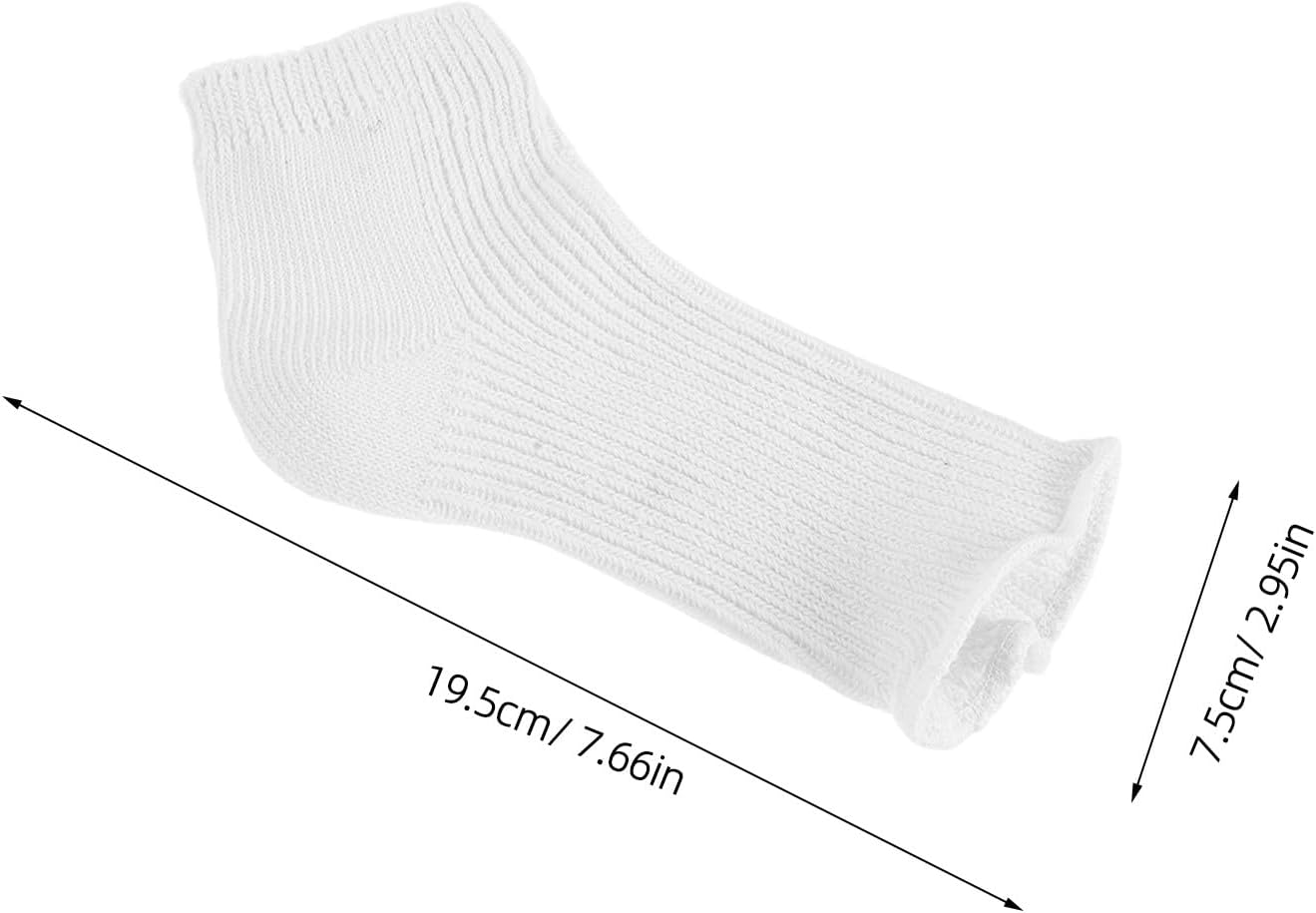 3 Pairs UV Nail Gloves for Feet: Gel Manicure Toe Socks - Foot Cover for UV Nail Lamp - Reusable Pedicure Protection, Universal Size, White