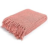 mokebo® Decke 'Die Hyggelige' mit Waffelpique im Stonewashed Erscheinungsbild, Strickdecke, Tagesdecke und Kuscheldecke | Decke in 130/170(B/H in cm)