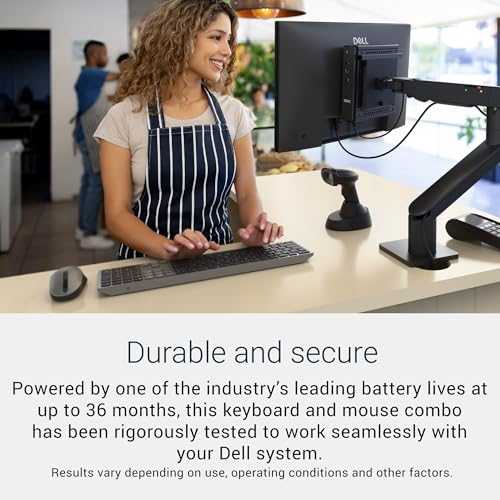 Image of Dell Premium Wireless Keyboard and Mouse - KM720 - USB wireless receiver, 12 programmable keys of F1-F12, Mouse Buttons Qty 7, DPI. 1000, 1600 (default), 2400, 4000, Advanced Exchange Service - 1 year