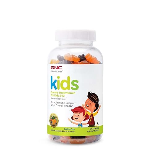 GNC Milestones Kids Multi Gummy, formulada con 11 nutrientes esenciales, 120 gomitas