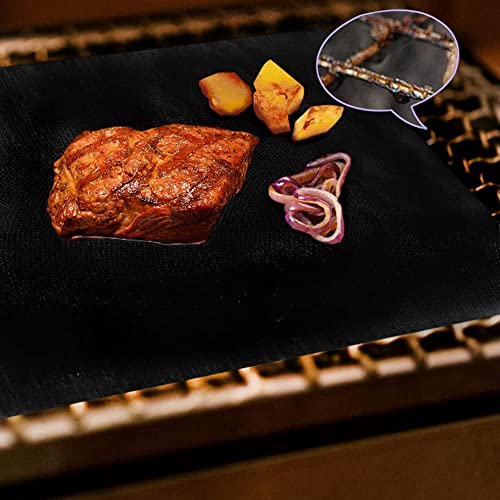 Hopbucan 4 Pcs Black Oven Shelf Silicone Rack Guard + 2 Pcs Non Stick Oven Liners Mat for Keeping Oven Clean and Protecting - Image 4