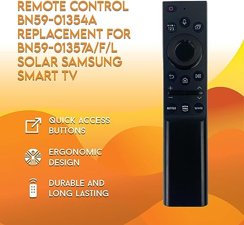 Image of Replacement Remote Control BN59-01358B for Smart LCD LED TV Includes Netflix, Prime Video and + 55RU7400, GU43AU7179, GU43AU7199, GU50AU7179, GU50AU7199, GU55AU7179, GU55AU7179U