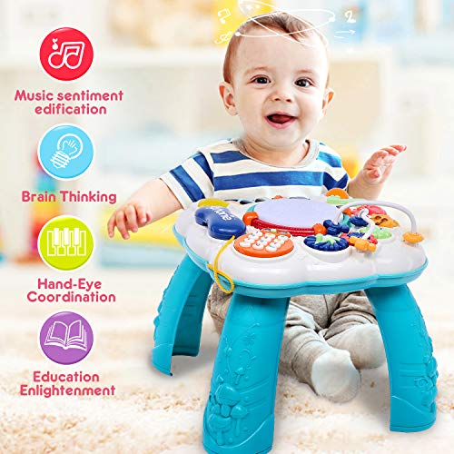 HINZER Activity Table Musical Baby Toys Toddler Activity Tables for Baby Infants Educational Learning Toys Sit-to-Stand Discover Table Toddler Boys & Girls Toys for 1 2 3 Years Old 6 Months Up - Thumbnail 3