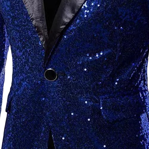 DGHM-JLMY Men's Sequin Blazer One Button Suit Jacket Party Festival Wedding Prom Dress Coat4