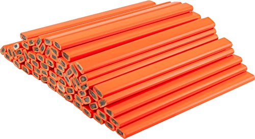 Neon Orange Carpenter Pencils - (72) Count Bulk Box - Ten Color Choices