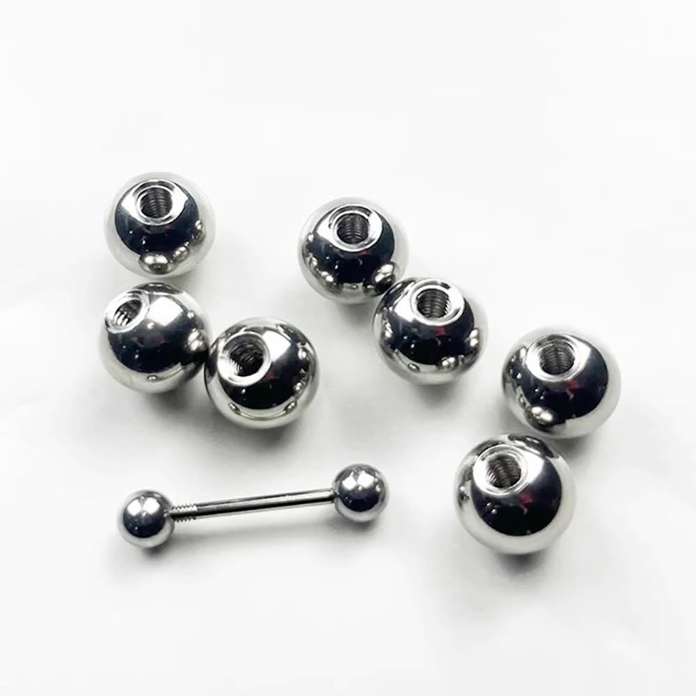 50 szt. Kulki z gwintem półotworowym ze stali nierdzewnej 304 - gwint żeński M5 do wyrobu biżuterii, sprzęt(OD 12.7mm)