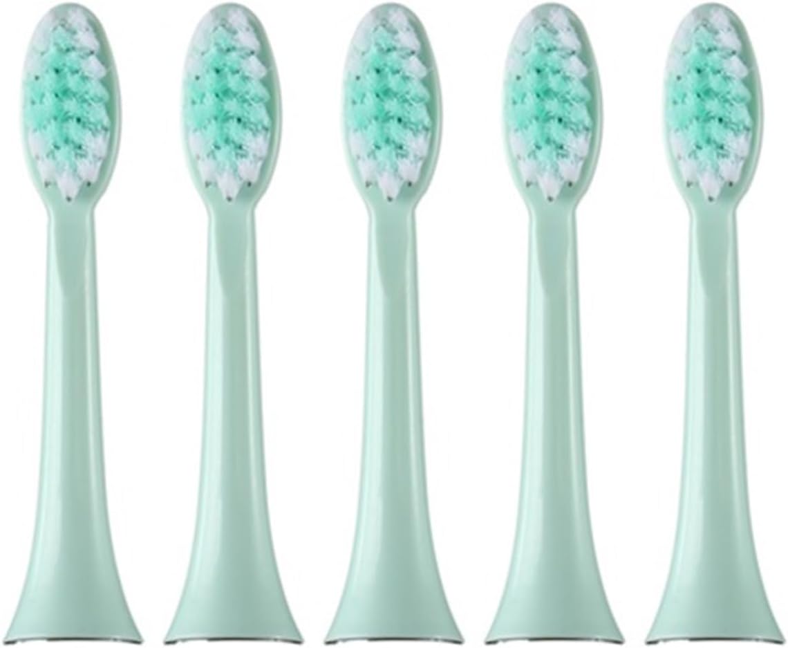 Compatible for Toothbrush Replacement Soft Head 5PCS(Green)