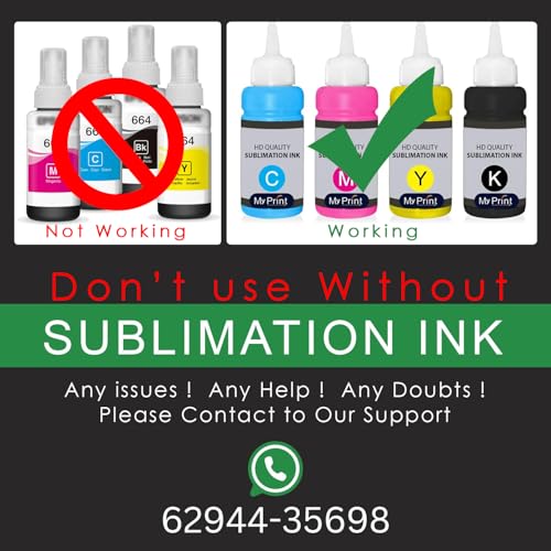 Image of MY PRINT | 125GSM HD | Dual Coated Sublimation Transfer Paper A4 | For T-Shirt | Mug | 3D Cover | All Sublimation Product | Only For Sublimation INK [100 PAGES]