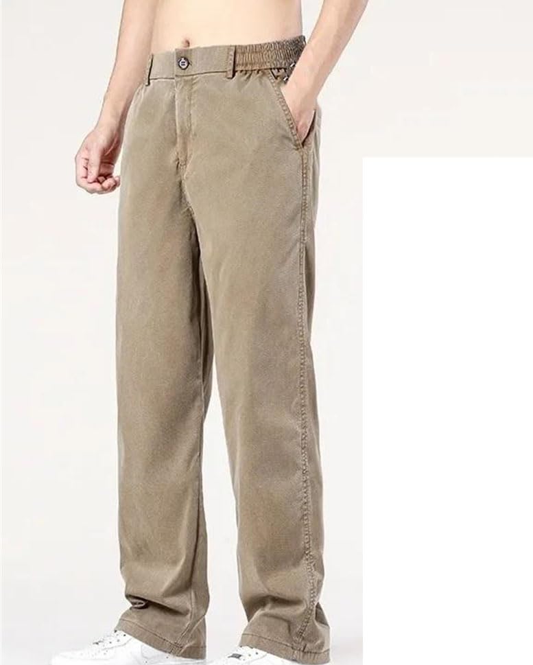 Men’S Classic Baggy Jeans Mid Waist Straight Fit Lyocell Pants Casual Light Wash with Zipper2