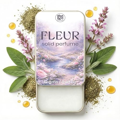 Image of Dr.Mashur Solid Perfume Fleur | lily of vally | Alcohol Free Wax Perfume Balm, Long Lasting Pocket Fragrance Tin 12g, Non Greasy Smooth Glide, Travel Friendly Unisex | Men & Women | Touch Up