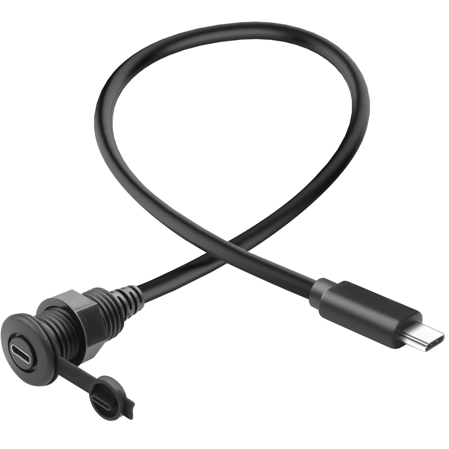 QIANRENON Adattatore USB C Femmina-Femmina 10 Gbps – Montaggio A Pannello Impermeabile, Passacavo Per Esterni, M24