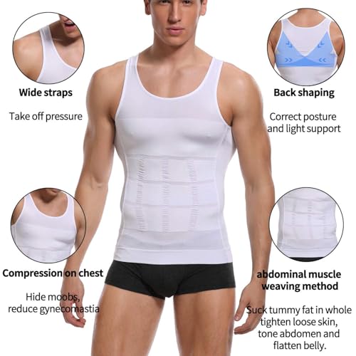 BIGFOX Compression Vest Men, Slimming Mens Vests Seamless and Comfortable Compression Tops Body Shaper Abdomen Undershirt3